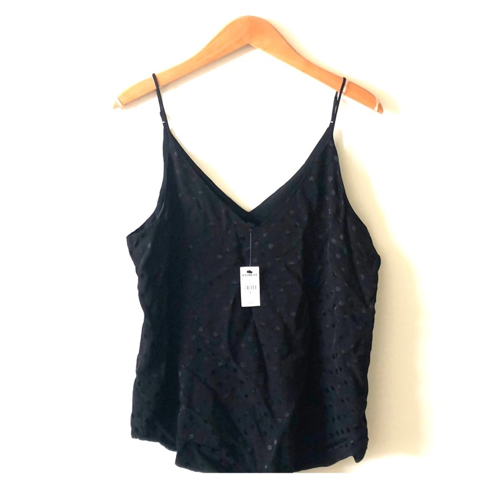 Express black polka dot tank top size M
